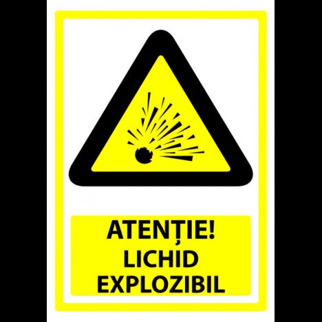 Indicator pentru atentie lichid exploziv